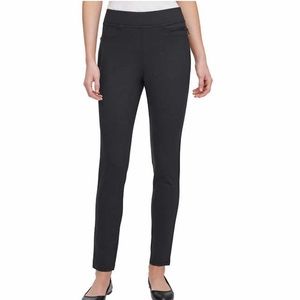 DKNY Mid Rise Pull-On Ponte Pant Diamond Gray New